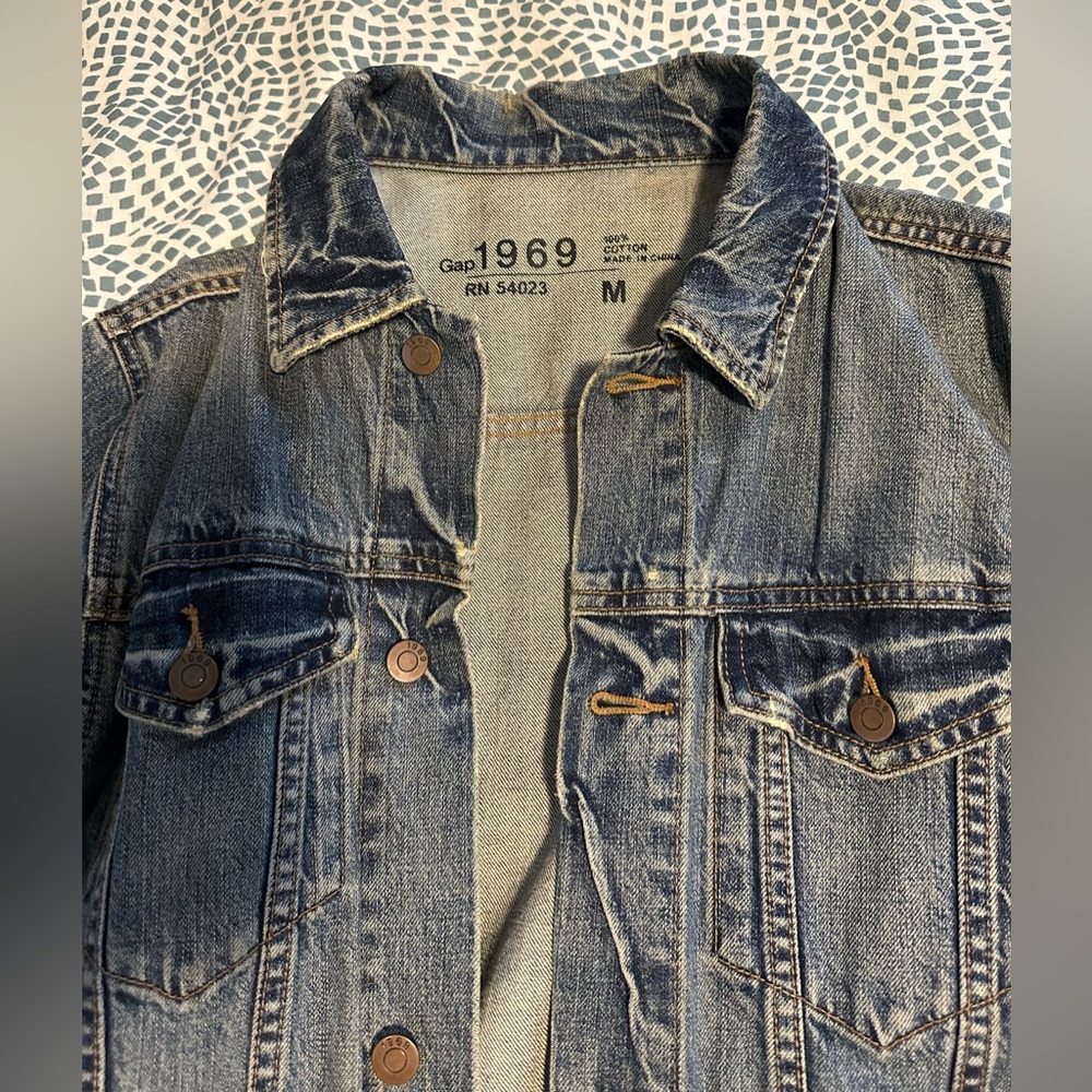 Gap Distressed Denim Jacket